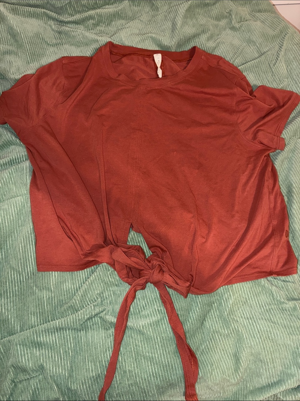 Lululemon Women's Tie-Front Short Sleeve Top - Rust